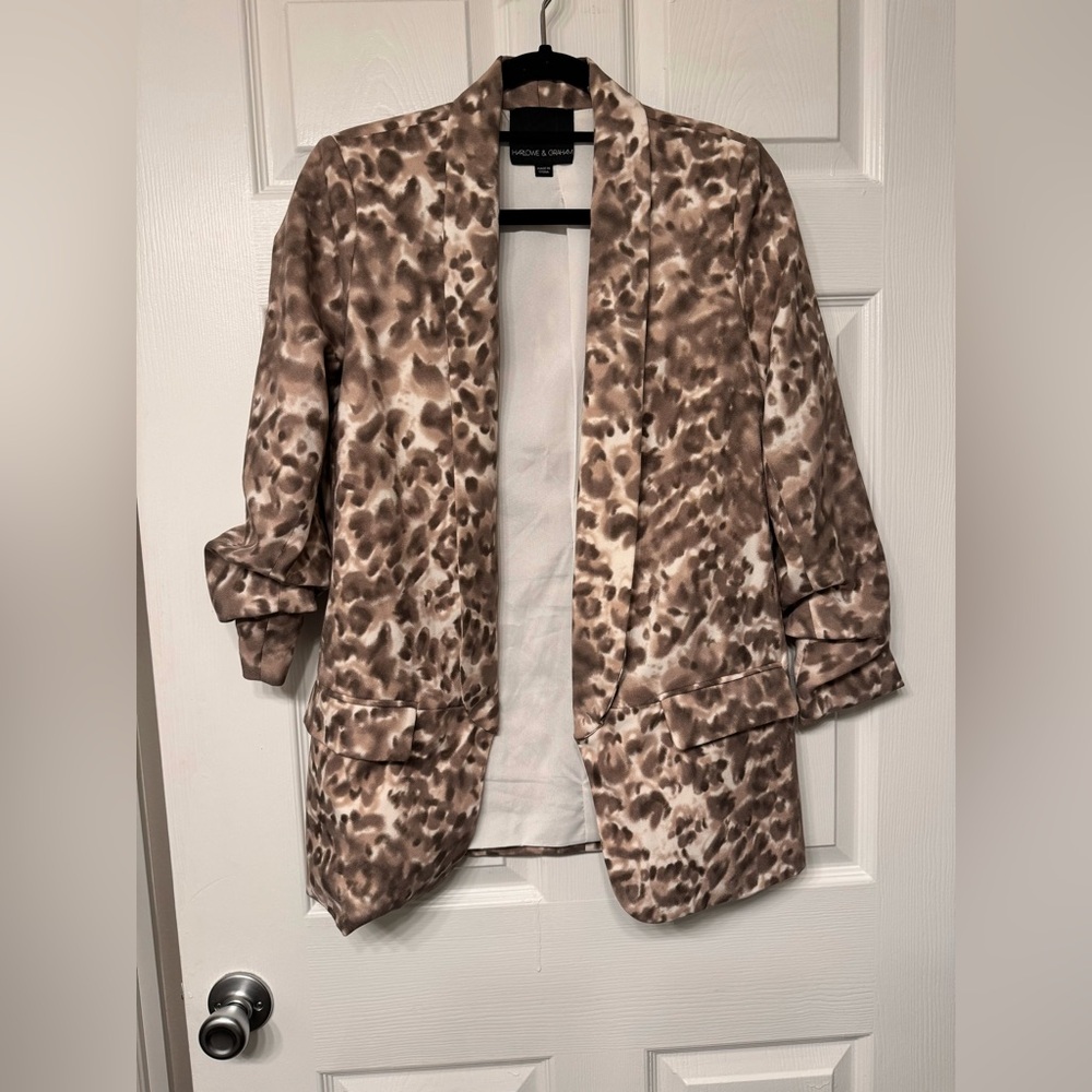 Harlow & Graham blush, pink blazer